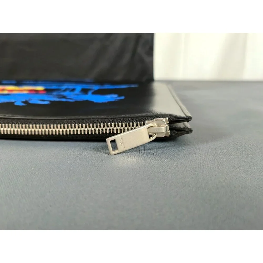 Saint Laurent Waiting For Sunset Black Leather Pouch